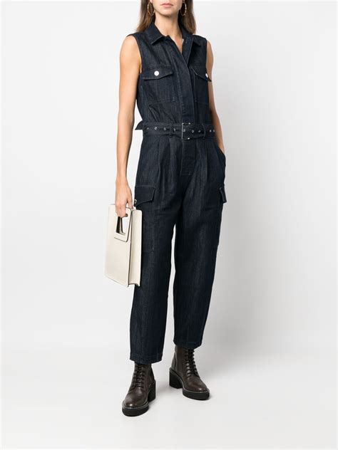 michael kors pants jumpsuit|michael kors belted denim jumpsuit.